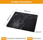 Marble Cutting Board For Kitchen, Pastry Board, Black Marble Slab Gift With Non-Slip Feets, 16x16 Inch, Pack Of 1 Piece