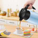 70oz Coffee Carafe Airpot Insulated Coffee Urn Stainless Steel Vacuum Thermal Pot Flask for Coffee, Hot Water, Tea, Hot Beverage Keep 12 Hours Hot, 24 Hours Cold, Blue