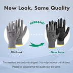 KAYGO Safety Work Gloves PU Coated, 60 Pairs, KG11PB, Seamless Knit Glove with Polyurethane Coated Smooth Grip on Palm & Fingers, for Men and Women (Small, Gray)