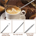 Yeelan 22 PCS Espresso Accessories, 51mm Coffee Espresso Tamper Set, with Espresso Tamper, WDT Tool, Coffee Stirrer, Frothing Pitcher, Latte Art Pen, Tamper Mat, Coffee Stencils for Espresso Machine