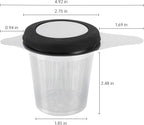 Two Pack Tea Infuser Basket Stainless Steel Tea Strainer Tea Filter With Small Strainer And Lid Tea Diffuser For Loose Tea Superior Brewing Experience (Two pack silver)