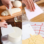 Anvin Cake Scraper Smoother Cake Icing Tool Set, Plastic Scraper Cake Frosting Scraper Smoother Combo for Buttercream Edge Decorating Cake Smoother Flexible for Baking Birthday DIY Kitchen (10 Pcs)