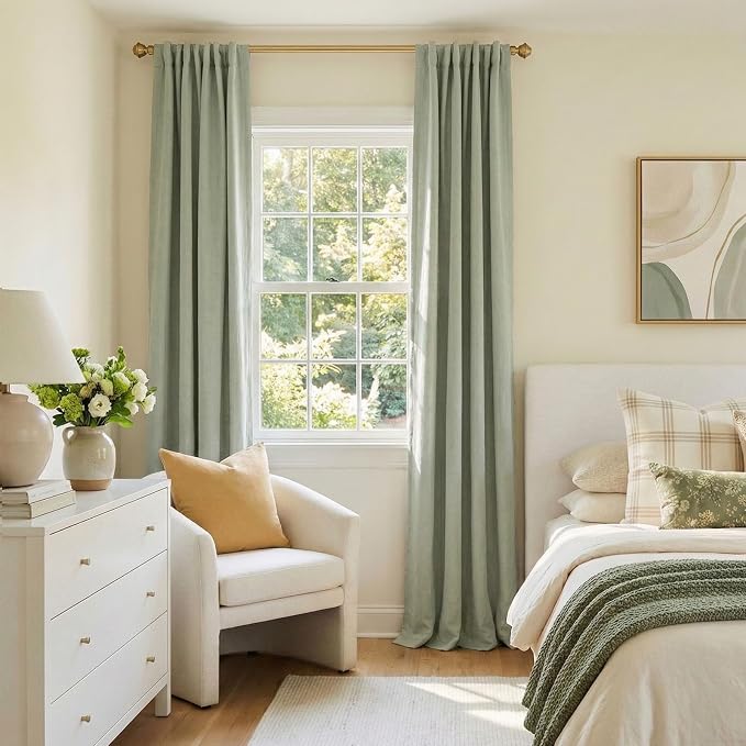 Faux Linen Total Blackout Curtains - Image 6
