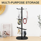 Cup Holder Tree with 6 Hooks, Metal Coffee Mug Rack Stand (Black)