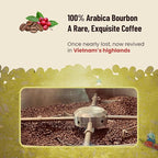 Vietnamese Coffee Beans - Saigondan Joyful | Medium Roast | 100% Arabica Bourbon | Single Origin | Roasted in Small Batches | Direct Trade | Notes of Orange Blossoms | No Preservatives | 12 Oz