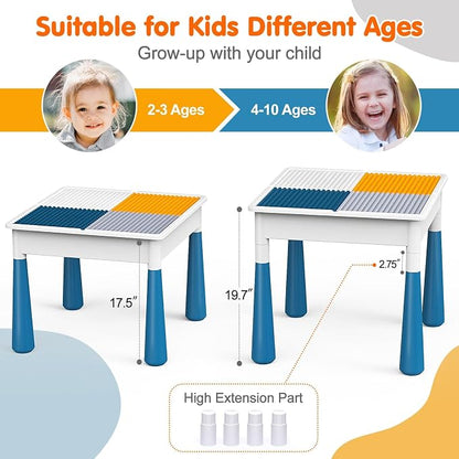 arscniek Toddlers Activity Table 7 in 1 Kids Activity Tables and 4 Chairs - Image 5