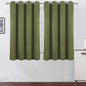 Blackout Curtains 52 x 45 inch/Olive Green Curtains Set of 2 Panels/Thermal by Lemomo