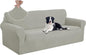 U-NICE HOME Oversized Stretch Couch Cover Slipcover, Taupe | 3 Cushion Sofa by U-NICEHOME