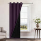 Yakamok Purple 100% Blackout Curtains 84 Inches Long by Yakamok