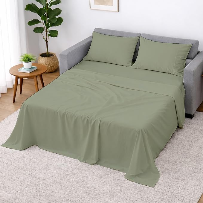Cottington Lane Sleeper Sofa Sheets Queen Size, 4 Piece Premium Quality 100% by CottingtonLane