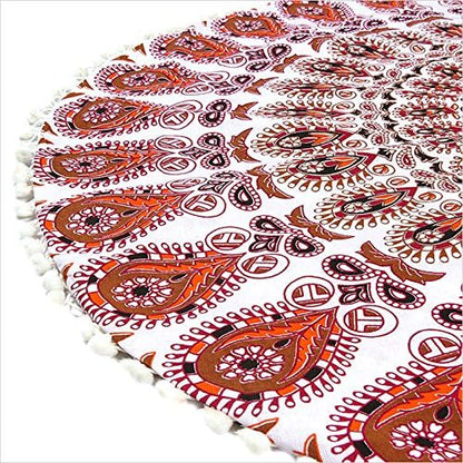 Mandala Floor Pillow Cover Meditation Cushion Seating Throw Hippie Round - Image 5