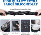 LET'S RESIN Extra Large Silicone Mat for Crafts,36''x24''Nonstick &Nonskid Heat-Resistant Silicone Crafts Mat, Easy Clean&Store Multipurpose Silicone Mat for Resin, DIY Art,Paint, Clay