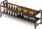 INGIORDAR Shoe Rack 2 Tier Long Storage Organizer Wide Metal Shoe Shelf by INGIORDAR