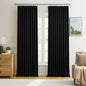 72 Inch Wide Black Pinch Pleated Curtains 72 x 90, Thermal Insulated Noise by KEQIAOSUOCAI