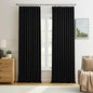 72 Inch Wide Black Pinch Pleated Curtains 72 x 100, Thermal Insulated Noise by KEQIAOSUOCAI