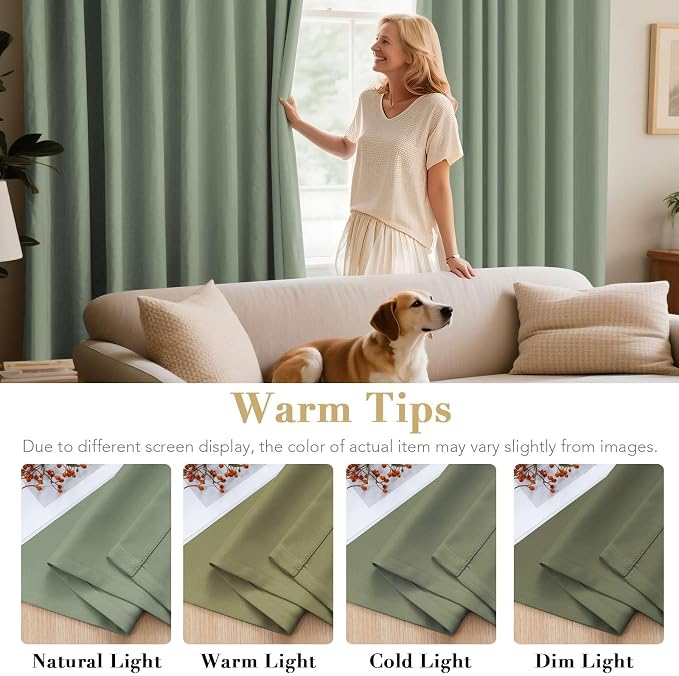 H.VERSAILTEX Blackout Curtains for Bedroom Thermal Insulated Room Darkening - Image 5
