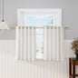 Cream Kitchen Curtains 36 Inch Length 2 Panels Set Linen Blend Back Tab Privacy by Nanspring