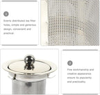 Stainless Steel Tea Strainer Insert with Lid, Large Capacity Loose Leaf Tea Infuser for Teapots, Cups, Mugs, and Pitchers, Easy to Clean Replacement Mesh Filter