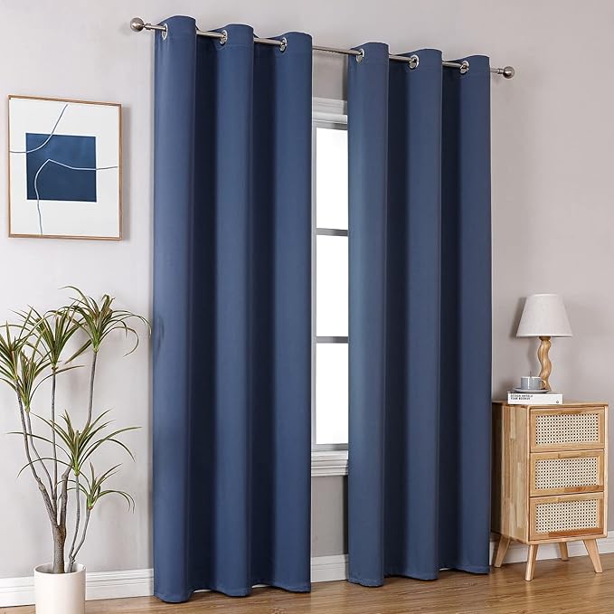 ChrisDowa Blackout Curtains for Bedroom and Living Room 84 Inches Long | 2 - Image 6