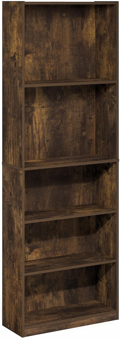 Furinno Jaya Book Shelf, 5-Tier Tall Book Shelf, Bookcase - Image 6
