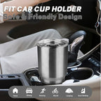 30 oz Tumbler with Lids and Straws, Stainless Steel Insulated Coffee Tumbler, Double Wall Vacuum Insulated Travel Mug Cup, Leakproof Thermal Coffee Cup for Hot and Cold Drinks(Silver)