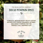 The Bean Organic Coffee Company Water Processed DECAF Pumpkin Spice, Medium Roast, Whole Bean Coffee, 5-Pound Bag