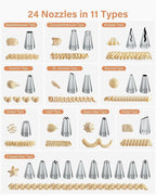 Kootek 140PCs Cake Decorating Kits, Baking Supplies Tools with Cake Stand Turntable, Piping Bags and Tips, Cake Leveler, Frosting Icing Spatulas & More Accessories for Cake Cupcake Decorations