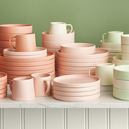 Stone lain Stella Dinner Plate 6-Piece Set, Round, Porcelain, Blush