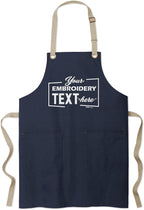 TEEAMORE Custom Embroidered Kitchen Apron Add Your Name Logo Design Cooking Baking Kitchen Chef Apron Gifts