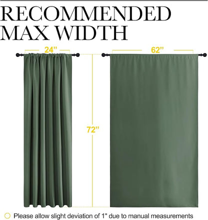 NICETOWN 2 Panels Blackout Curtains, Rod Pocket Window Curtains Room Darkning - Image 5
