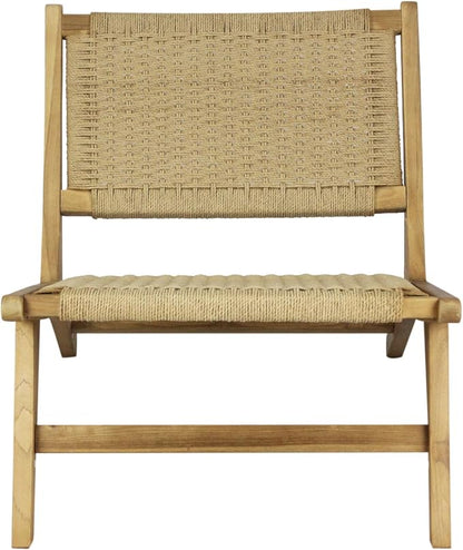 JONATHAN Y Parker 23.6" x 36.2" Solid Teak Wood Woven Yarn Accent Bohemian - Image 7
