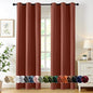 MIULEE Fall Blackout Curtains for Bedroom 2 Panels 40"x72" Long Terracotta | by MIULEE