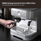 15 Bar Express Espresso Machine with Built-in Grinder,Stainless Steel Semi Automatic Espresso Maker,Dual PID Control, 80oz Water Tank,Heating, Milk Frother & Auto-Cleaning,for Lattes and Cappuccinos