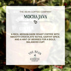 The Bean Organic Coffee Company Mocha Java, Medium Roast, Ground Coffee, 16-Ounce Bag,Café molido tostado organico