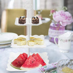 Coitak Plastic Cupcake Stands, 3 Tier Cupcake Stand, Dessert Tower Tray for Tea Party, Baby Shower and Wedding (2 Pack)