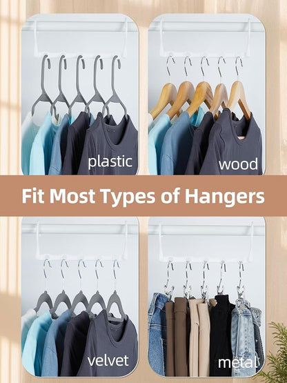 HOUSE DAY White Magic Space Saving Hangers, Premium Smart Hanger Hooks - Image 5