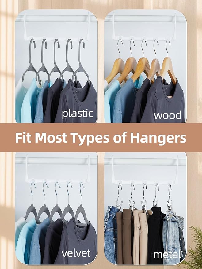 HOUSE DAY Closet Organizers and Storage, 8 Pack Magic Hangers Space Saving - Image 5