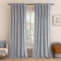 MIULEE Greyish White Velvet Blackout Curtains 52x108 inches 2 Panels | Luxury by MIULEE