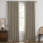 MIULEE 100% Blackout Linen Curtains 42 x 96 Inch Faux Linen 2 Panels | Thermal by MIULEE