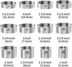 Round Cookie Biscuit Cutter Set 12 Pieces Graduated Circle Pastry Cutters 18/8 Stainless Steel Cookie Cutters1inch - 4 1/2inch Donut Cutter Ring Molds GIFT Package