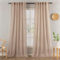 MIULEE Natural Beige Linen Curtains 52x96 Inch Long by MIULEE