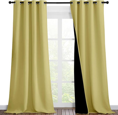 NICETOWN 100% Blackout Blinds, 46 inches x 96 inches, Laundry Room Decor Window by NICETOWN