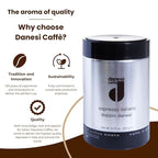 Danesi Caffe Italian Whole Coffee Beans - Espresso Coffee Beans and Medium Roast Whole Bean - Perfect for Espresso Machines, French Press, and Home Brewing - Doppio (8.75 lb) (Pack of 2)