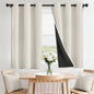 SimpleHome Cream 100% Blackout Curtains Room Darkening Living Room 36 Inch | by SimpleHome