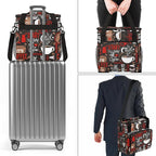 Brown and Red Coffee Cafe Coffee Maker Carring Bag Travel Carrying Storage Tote Bag Compatible with Keurig K-Mini or K-Mini Plus Portable Single Serve Coffee Brewer Case with Pockets for K-cup Pods
