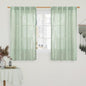 Fresh Green Linen Curtains 45 Inch Length by LAMIT