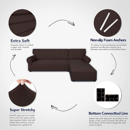 PureFit Super Stretch Sectional Couch Covers - Image 3