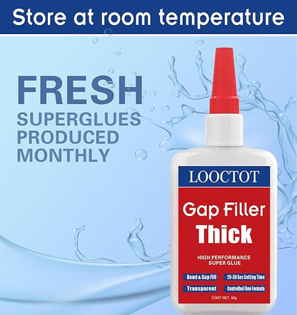 LOOCTOT 60g Gap Filler Thick Super Glue Premium Adhesive, CA Glue - Image 6