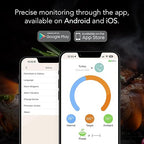 Charm Smart Wireless Meat Thermometer 1000°F Open Flame Grilling - 500 ft Range Bluetooth Meat Thermometer for BBQ, Grill, and Smoker - Dual Temperature Sensors App-Controlled Food Thermometer
