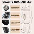 3-in-1 Portable Coffee Maker Fits For Ground Coffee & Capsule Pod(NS&DG),9600mAh&20Bar Mini Battery Espresso Machine For Camping | Office | RV | Travel,Small Self-Heating Electric Coffee Machine